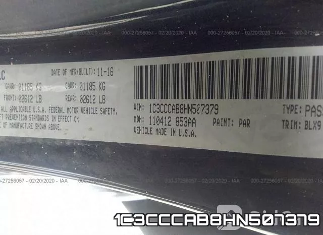 1C3CCCAB8HN507379 фото 10