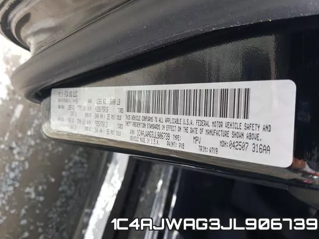 1C4AJWAG3JL906739 фото 2