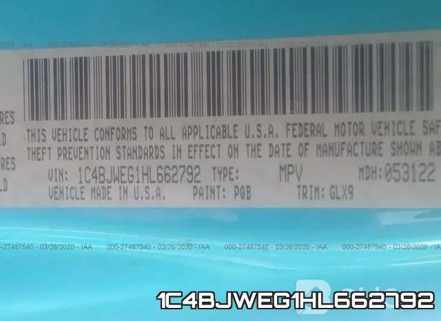 1C4BJWEG1HL662792 фото 10