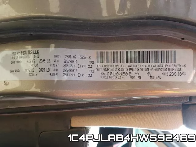 1C4PJLAB4HW592489 фото 2