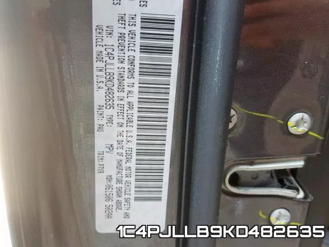 1C4PJLLB9KD482635 фото 2