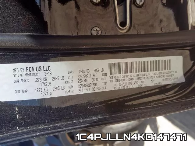 1C4PJLLN4KD147471 фото 2