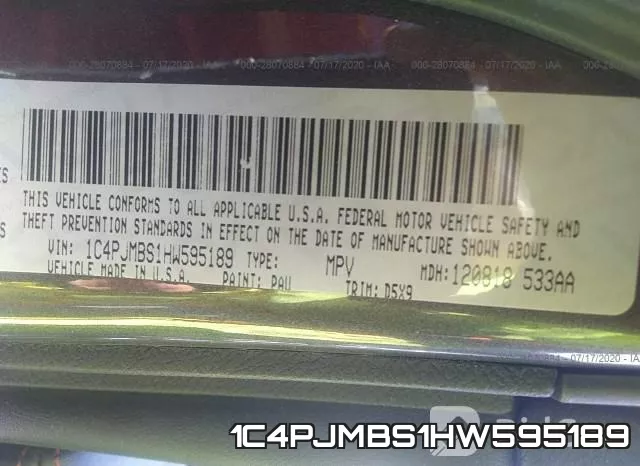 1C4PJMBS1HW595189 фото 10