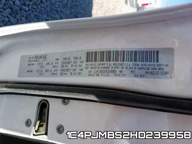 1C4PJMBS2HD239958 фото 2