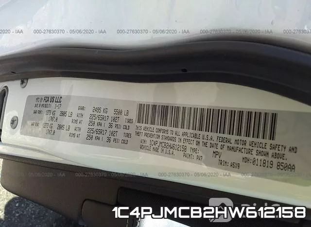 1C4PJMCB2HW612158 фото 10