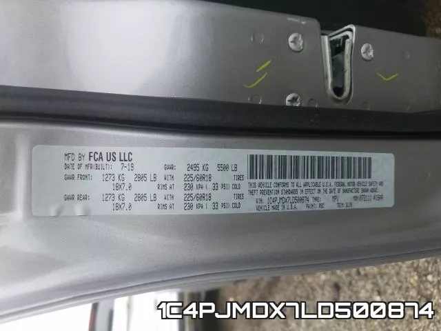 1C4PJMDX7LD500874 фото 2