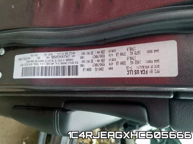 1C4RJEAGXHC605666 фото 2