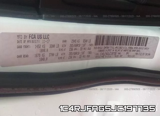 1C4RJFAG5JC197735 фото 10