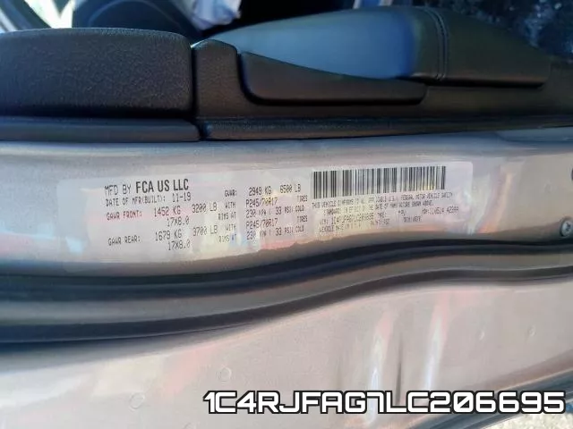 1C4RJFAG7LC206695 фото 2
