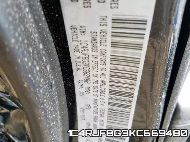 1C4RJFBG3KC669480 фото 2