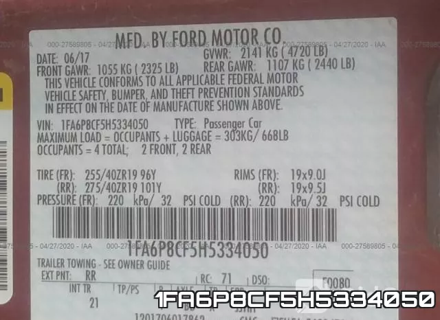 1FA6P8CF5H5334050 фото 10