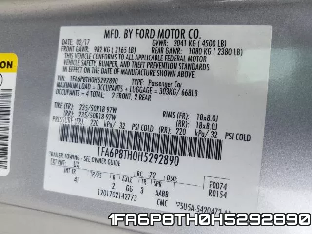 1FA6P8TH0H5292890 фото 2
