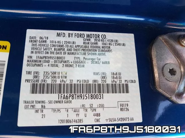 1FA6P8TH9J5180031 фото 2
