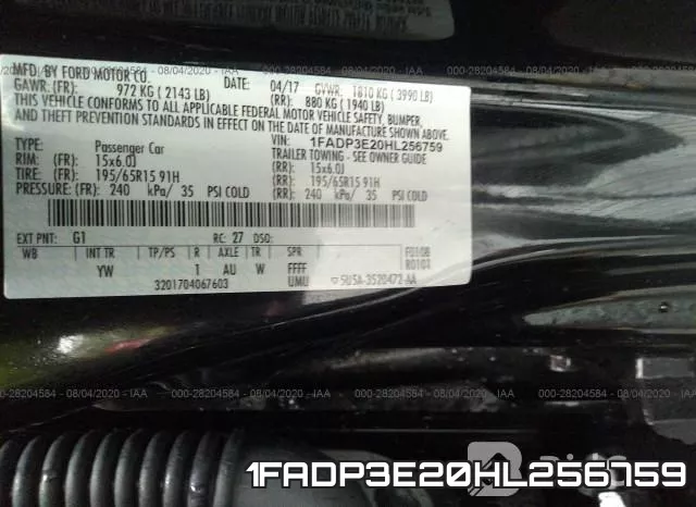 1FADP3E20HL256759 фото 10