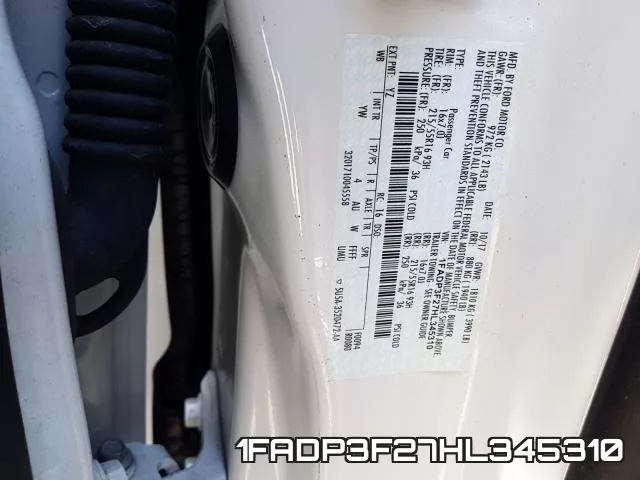 1FADP3F27HL345310 фото 2