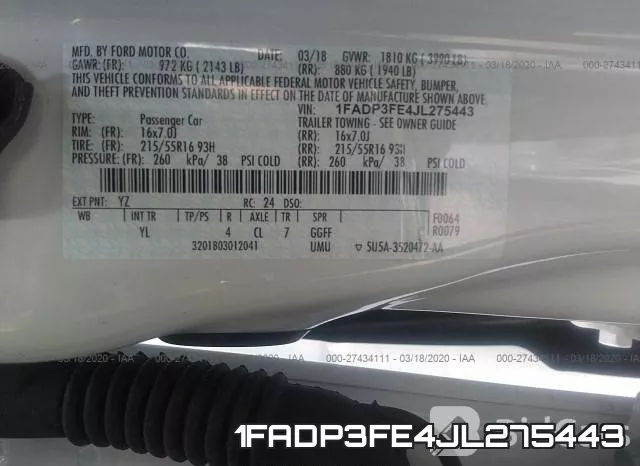 1FADP3FE4JL275443 фото 10
