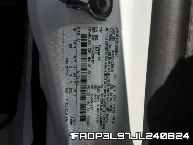 1FADP3L97JL240824 фото 2