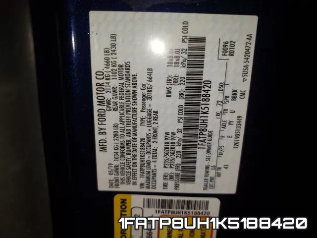 1FATP8UH1K5188420 фото 2