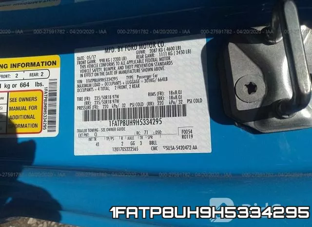 1FATP8UH9H5334295 фото 10