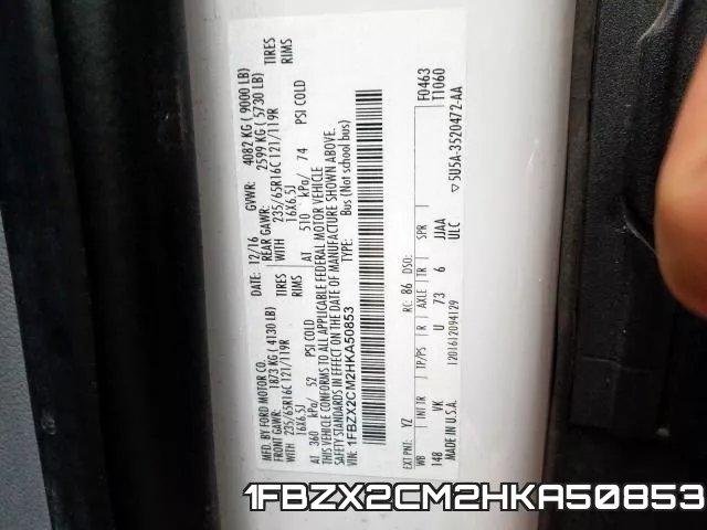 1FBZX2CM2HKA50853 фото 2
