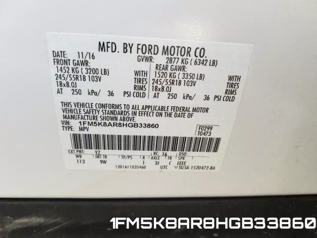 1FM5K8AR8HGB33860 фото 2