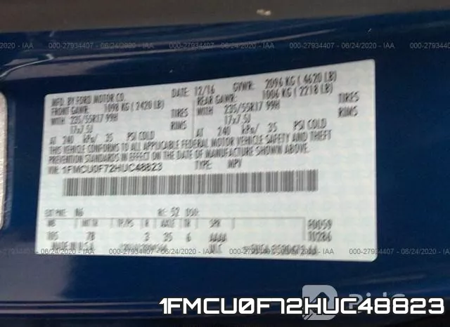 1FMCU0F72HUC48823 фото 10
