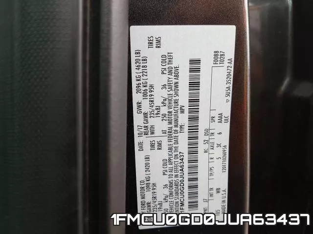 1FMCU0GD0JUA63437 фото 2