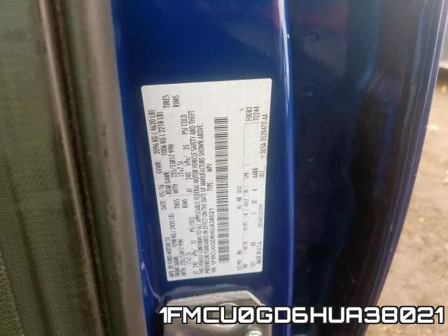 1FMCU0GD6HUA38021 фото 2
