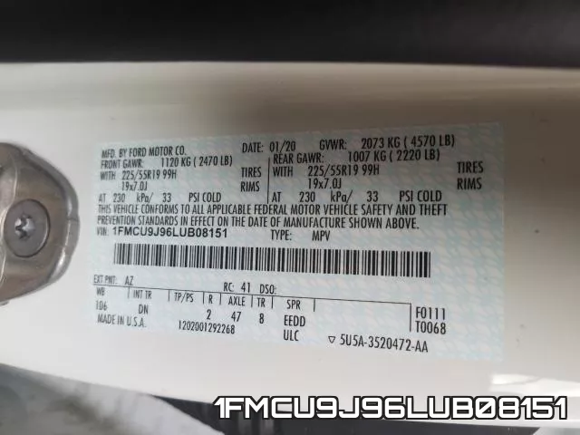 1FMCU9J96LUB08151 фото 2