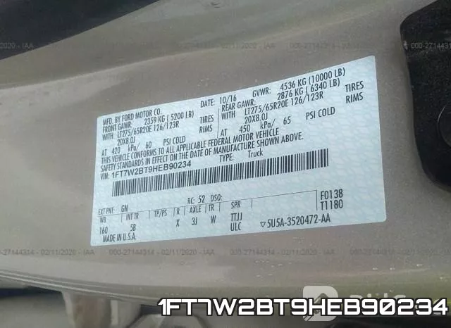 1FT7W2BT9HEB90234 фото 10