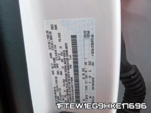 1FTEW1EG9HKE17696 фото 2