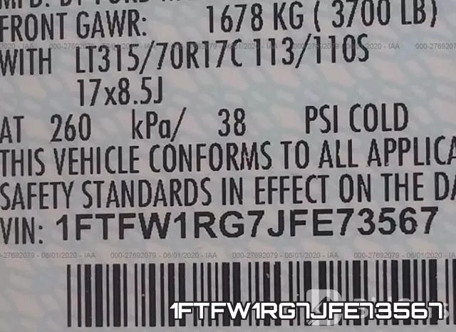 1FTFW1RG7JFE73567 фото 10