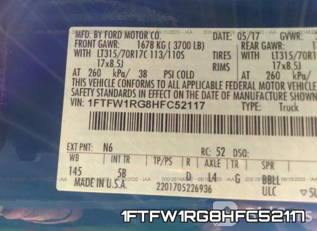 1FTFW1RG8HFC52117 фото 10