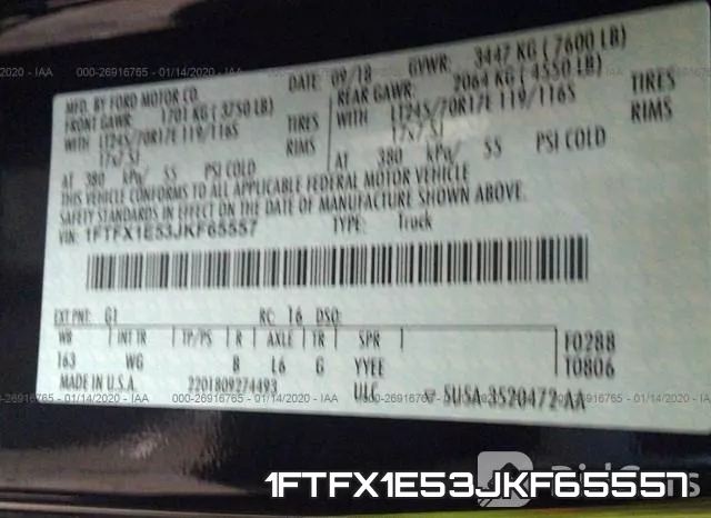 1FTFX1E53JKF65557 фото 10