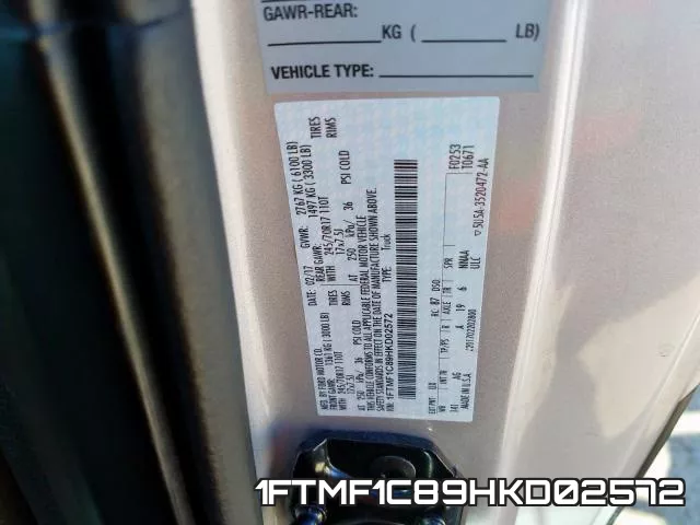 1FTMF1C89HKD02572 фото 2