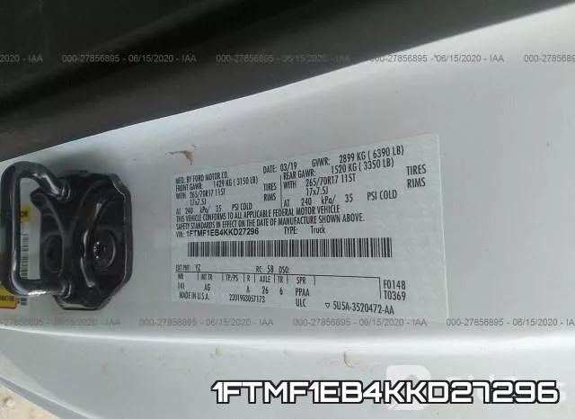1FTMF1EB4KKD27296 фото 10