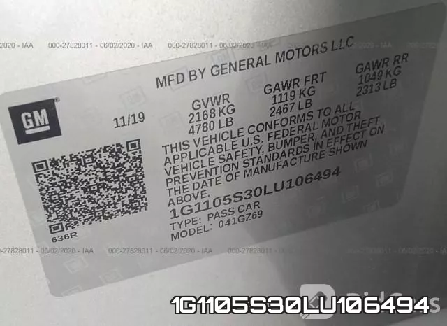 1G1105S30LU106494 фото 10