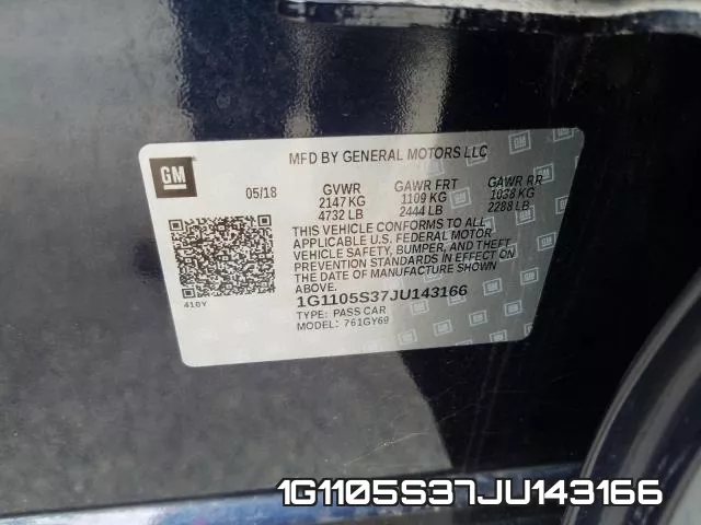 1G1105S37JU143166 фото 2