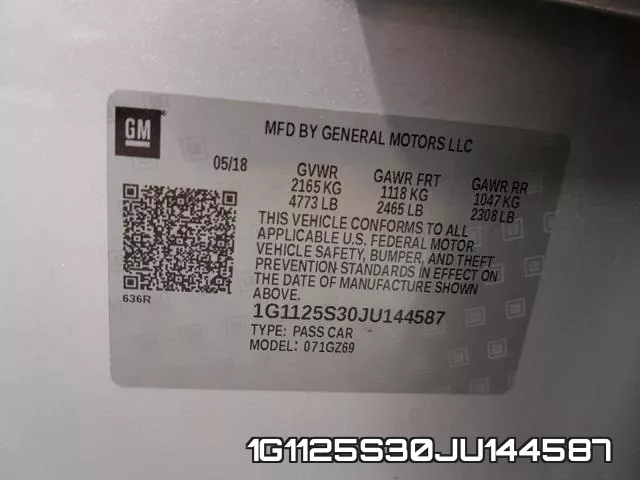 1G1125S30JU144587 фото 2