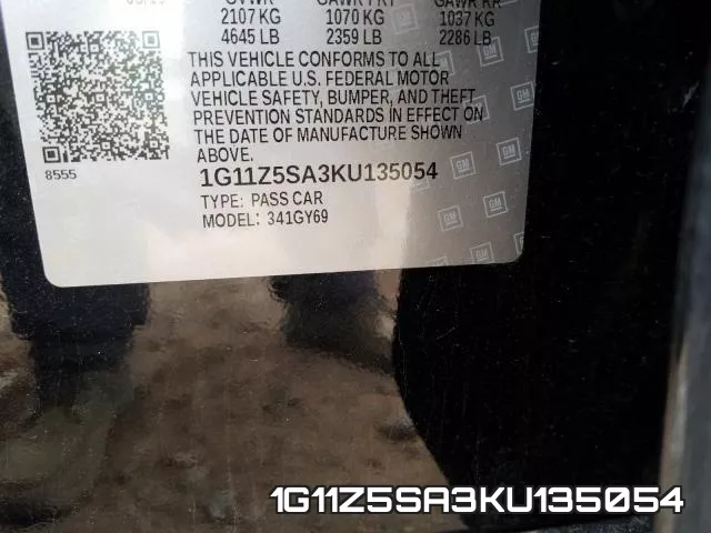 1G11Z5SA3KU135054 фото 2