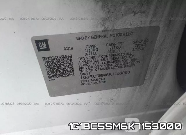 1G1BC5SM6K7153000 фото 10