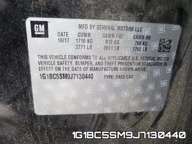 1G1BC5SM9J7130440 фото 2