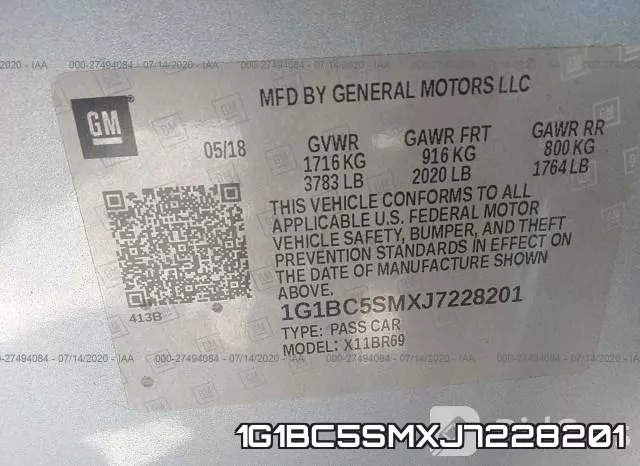 1G1BC5SMXJ7228201 фото 10