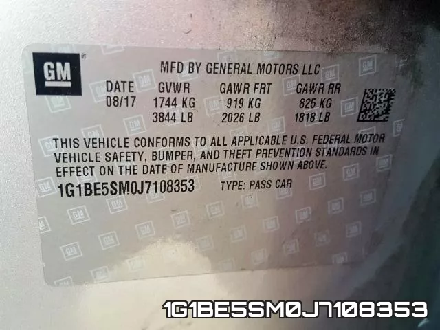 1G1BE5SM0J7108353 фото 2