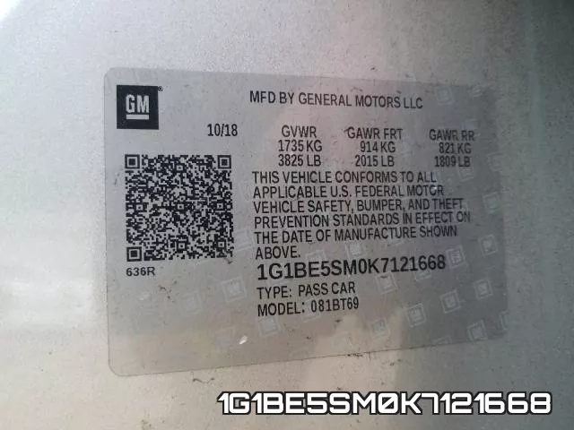 1G1BE5SM0K7121668 фото 2