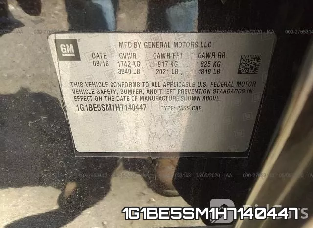 1G1BE5SM1H7140447 фото 10