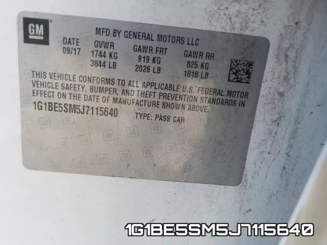 1G1BE5SM5J7115640 фото 2