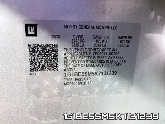 1G1BE5SM5K7131239 фото 2