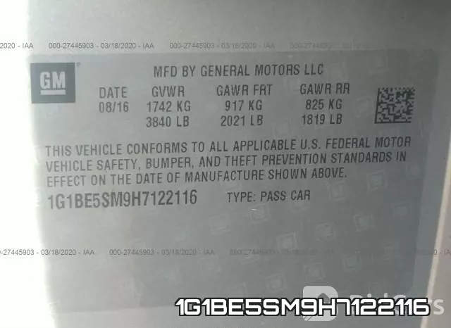 1G1BE5SM9H7122116 фото 10