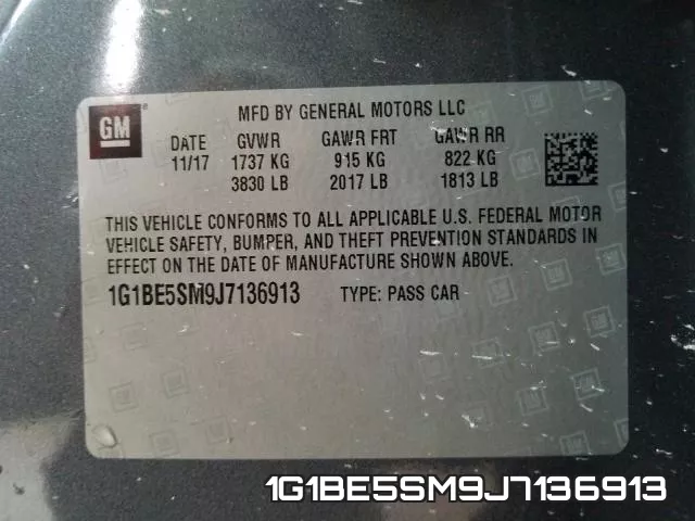 1G1BE5SM9J7136913 фото 2